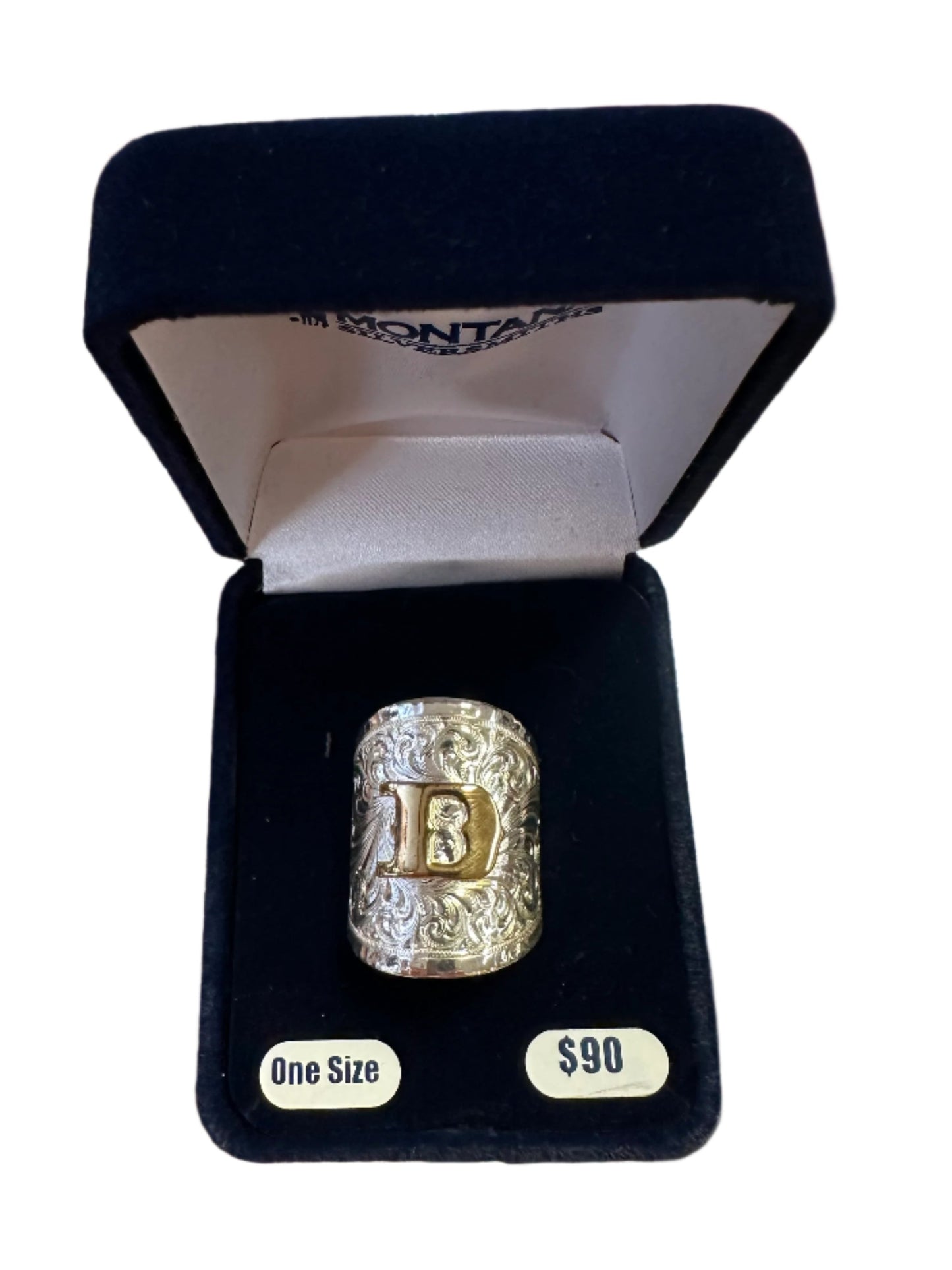 Montana Silversmith Out West Initial Ring