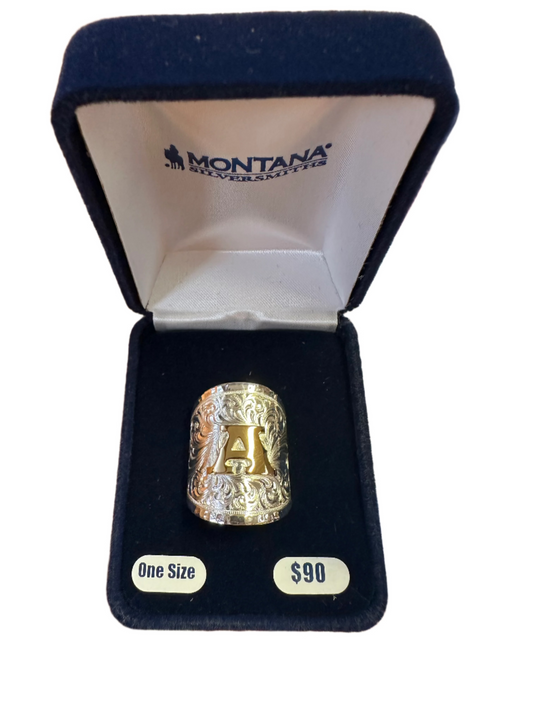 Montana Silversmith Out West Initial Ring