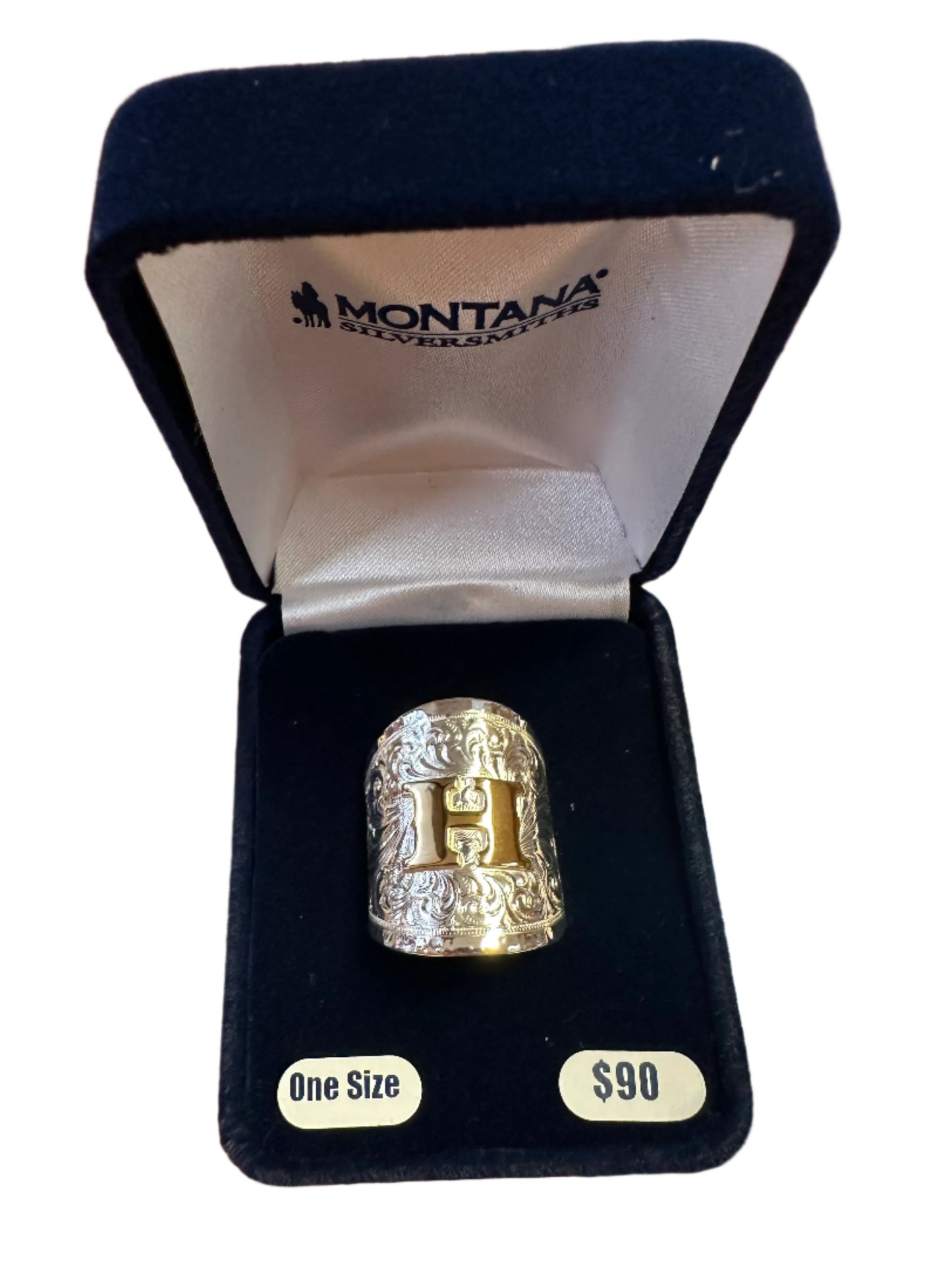 Montana Silversmith Out West Initial Ring