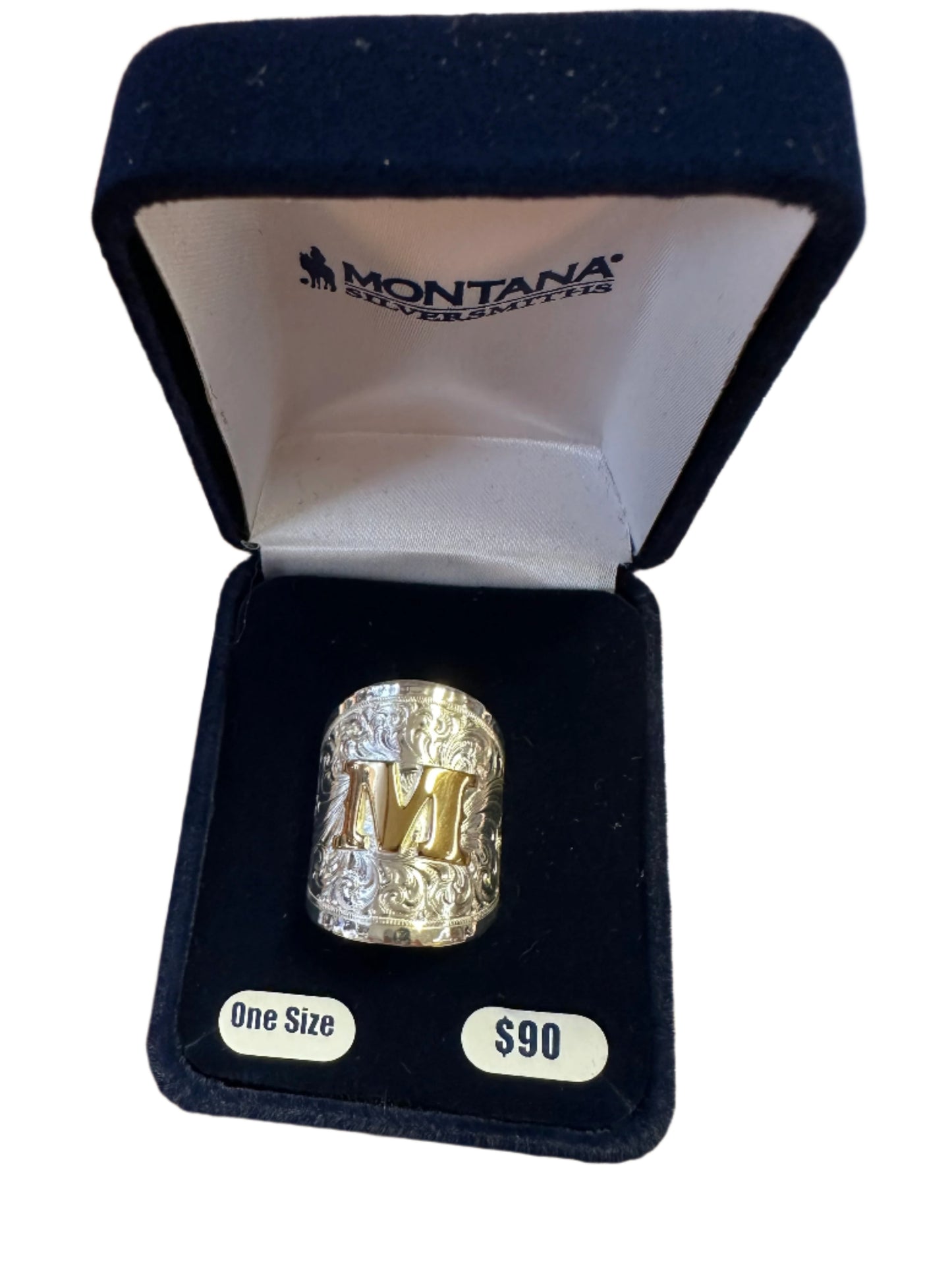 Montana Silversmith Out West Initial Ring
