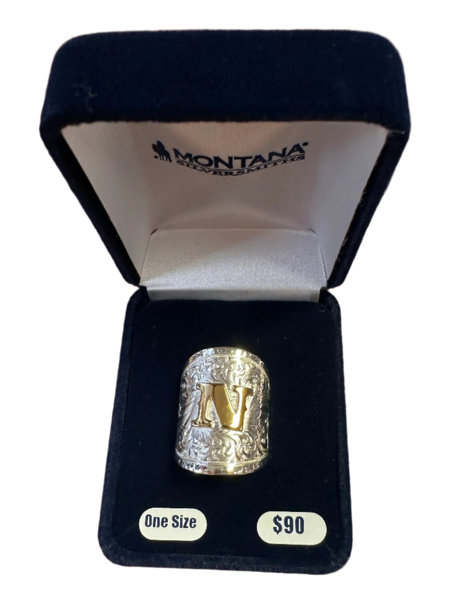 Montana Silversmith Out West Initial Ring