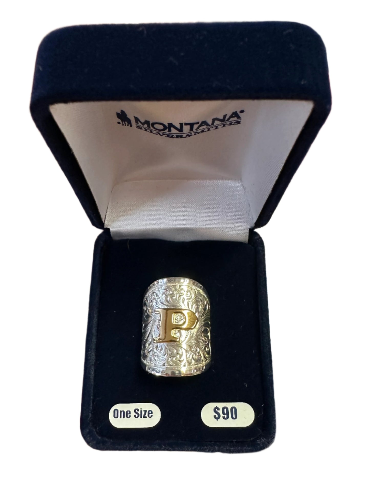 Montana Silversmith Out West Initial Ring