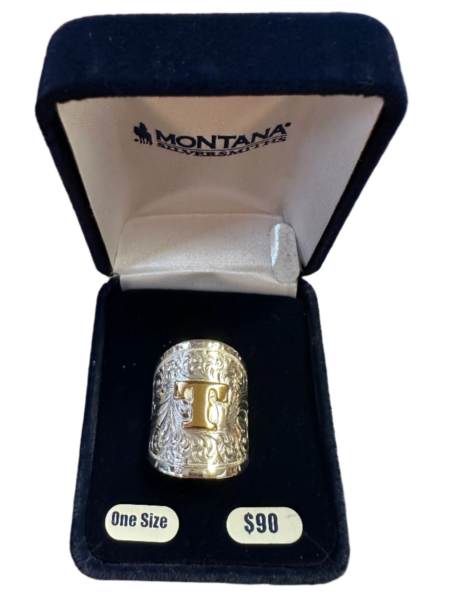 Montana Silversmith Out West Initial Ring