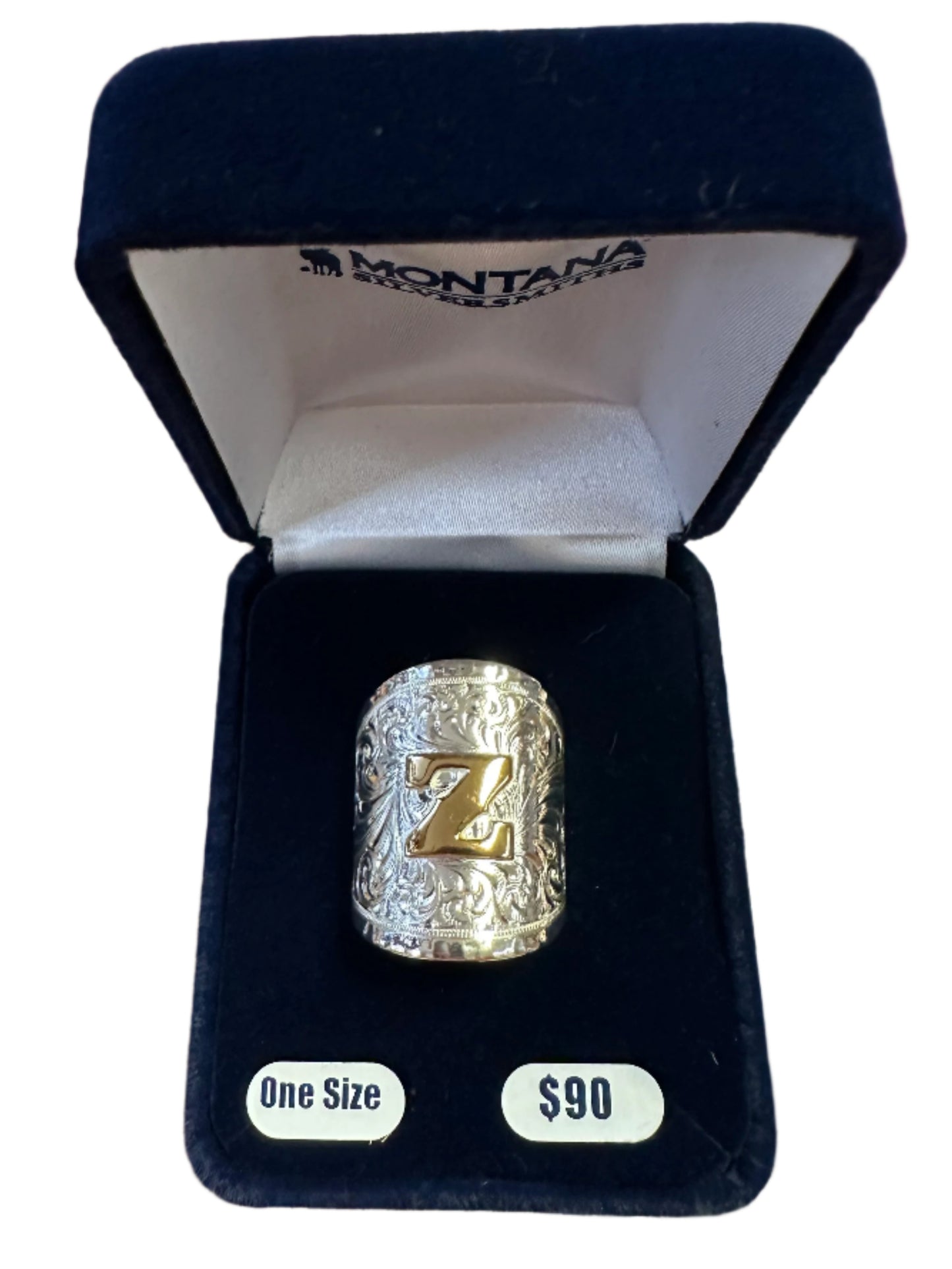 Montana Silversmith Out West Initial Ring
