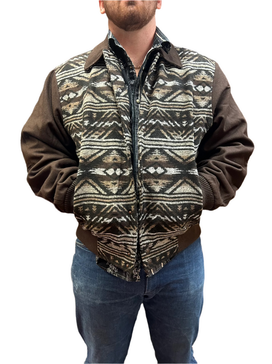 Cripple Creek Men's Navajo Blanket Jacket with Concealed Carry Pocket