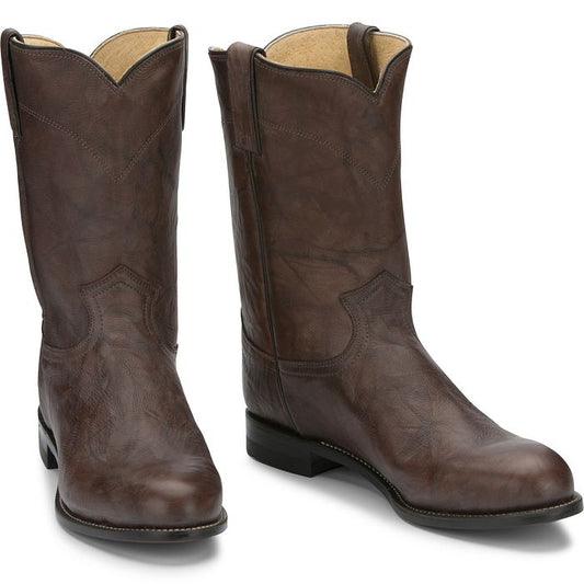 Justin Men's Boots - Jackson Dark Brown Roper