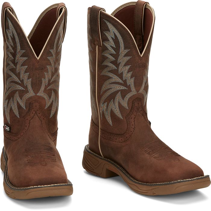 Justin Men's Boots - Rush 11" Western Work Boot "Hickory Brown"