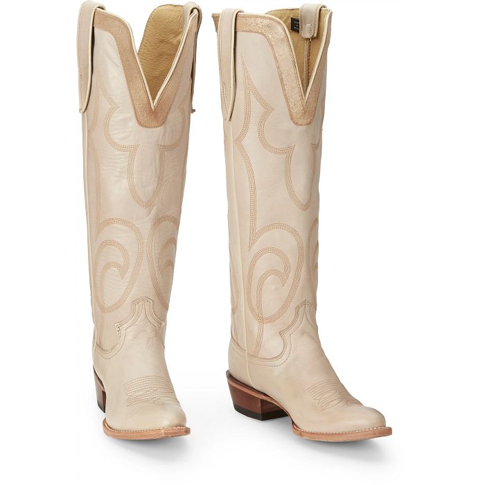 Justin Women's Verlie Western Cream Tall Boots