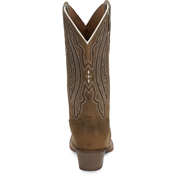 Justin Boots Women's Rae Taupe Water Buffalo 12" Western Boot