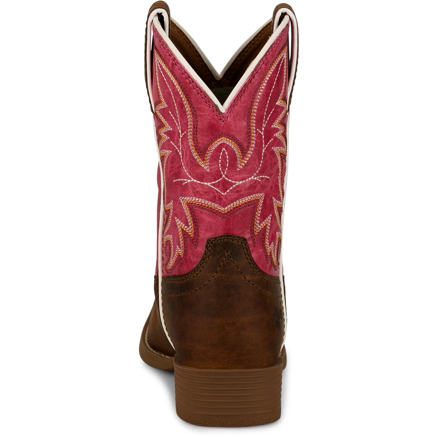 Justin Boots Youth Whinny Junior Brown Pink Water Bufalo