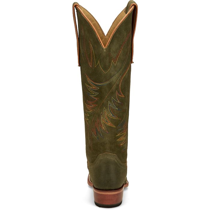 Justin Women's Boots - Clara 15" Green Suede