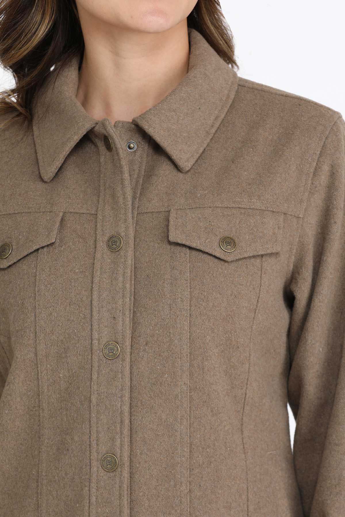 Cinch Women's Tan Wooly Trucker Jacket