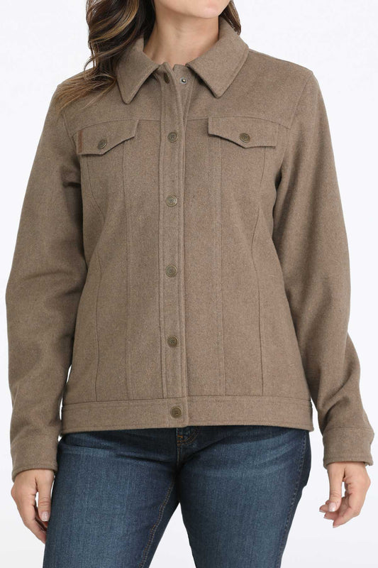Cinch Women's Tan Wooly Trucker Jacket