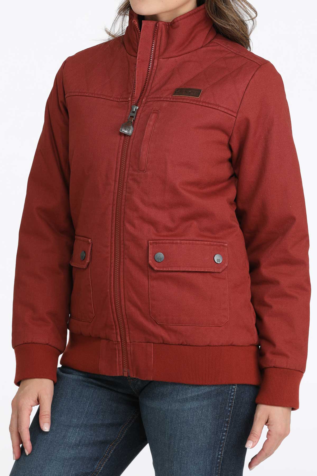 Cinch Women's Red Bomber Jacket