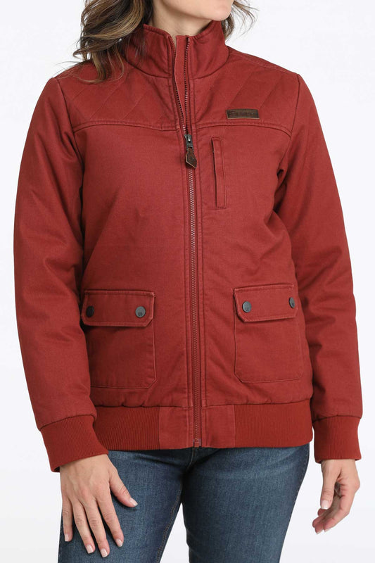 Cinch Women's Red Bomber Jacket
