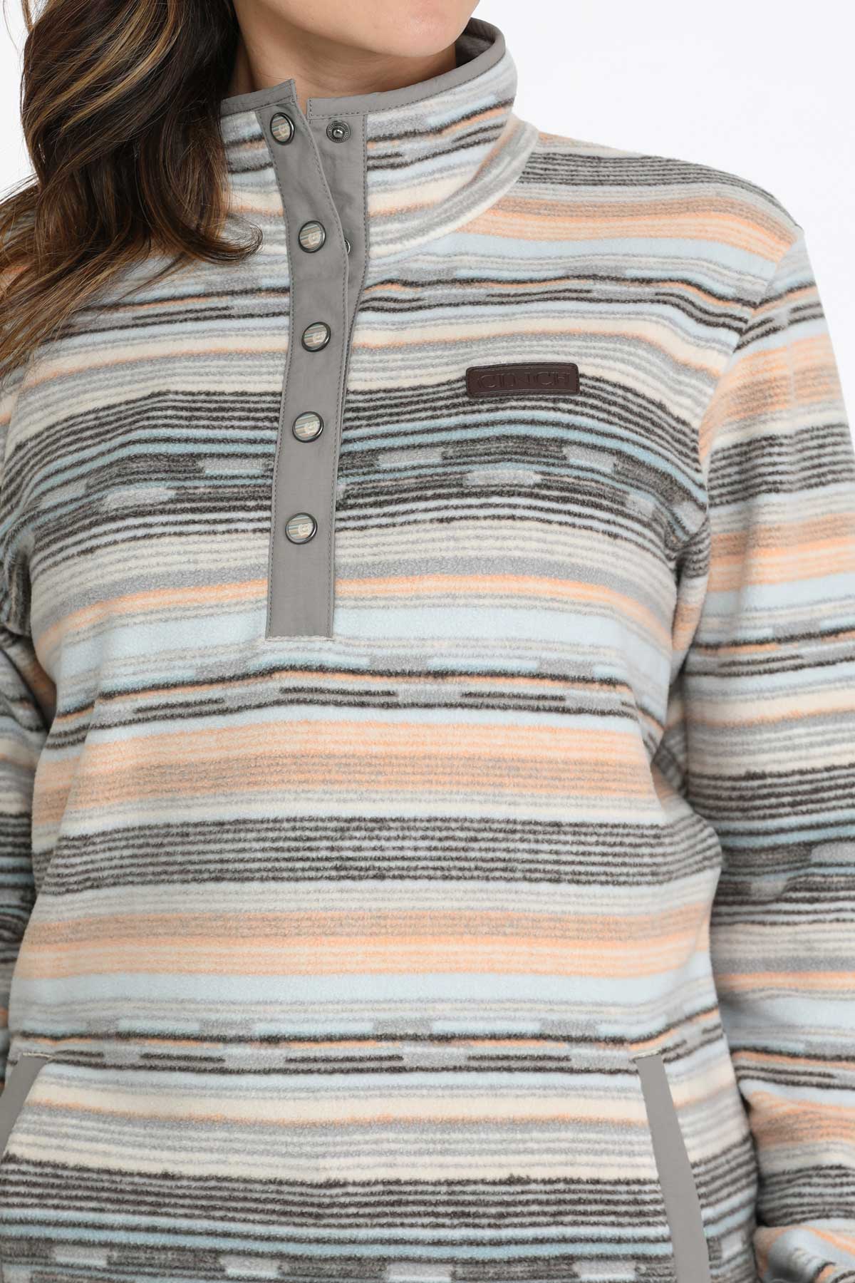 Cinch Women's  Multicolor Stripe Polar Fleece