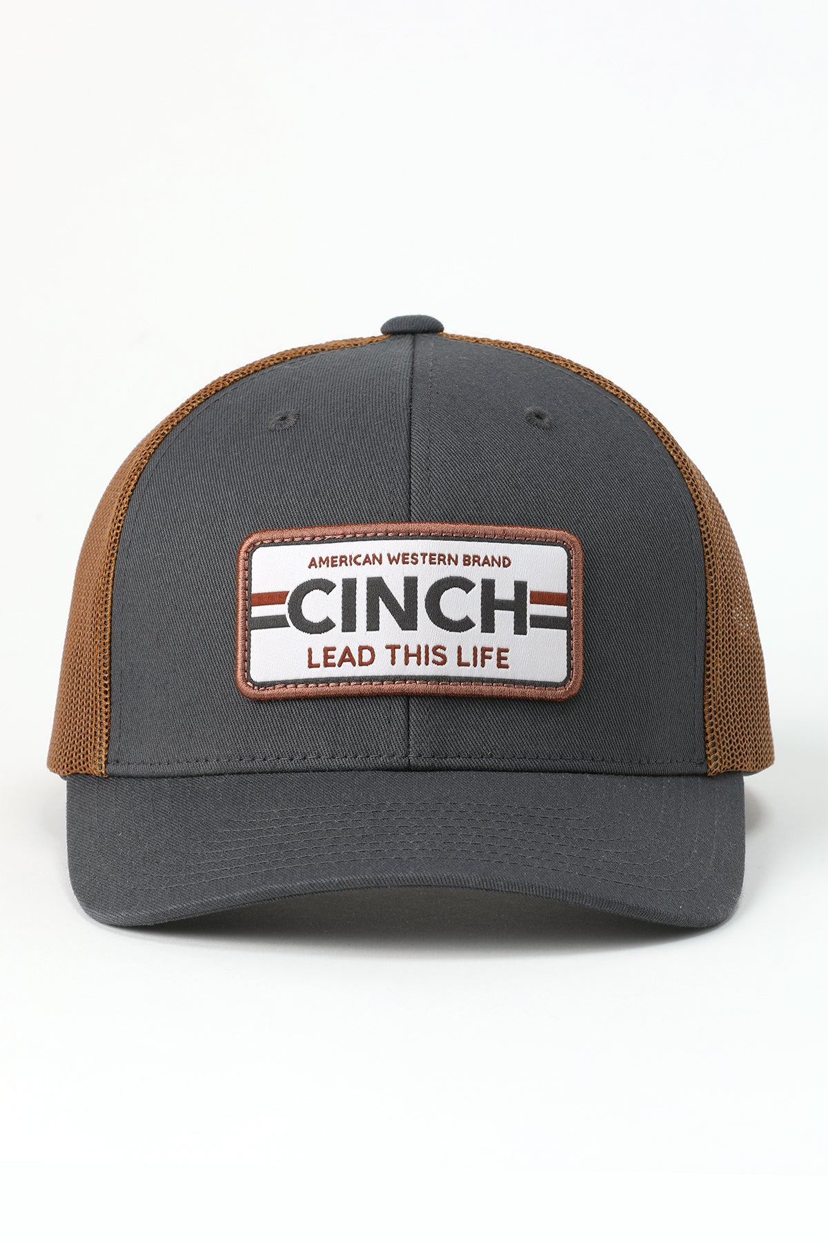 Cinch Flexfit Trucker Cap Charcoal and Brown