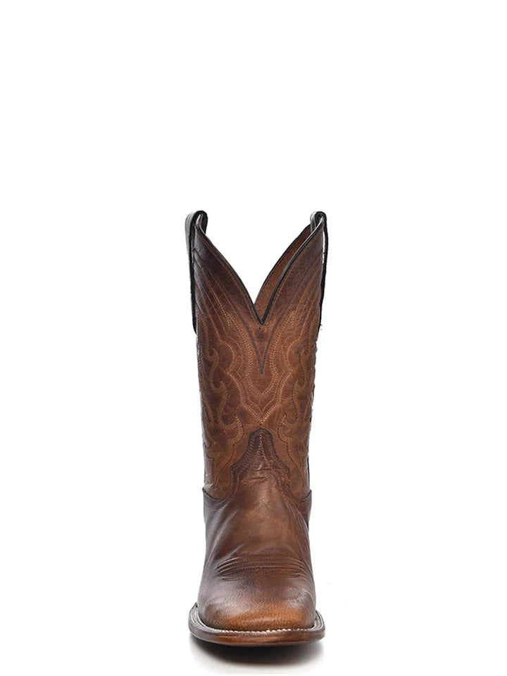Circle G Men's Embroidery Brown Wide Square Cowboy Boot