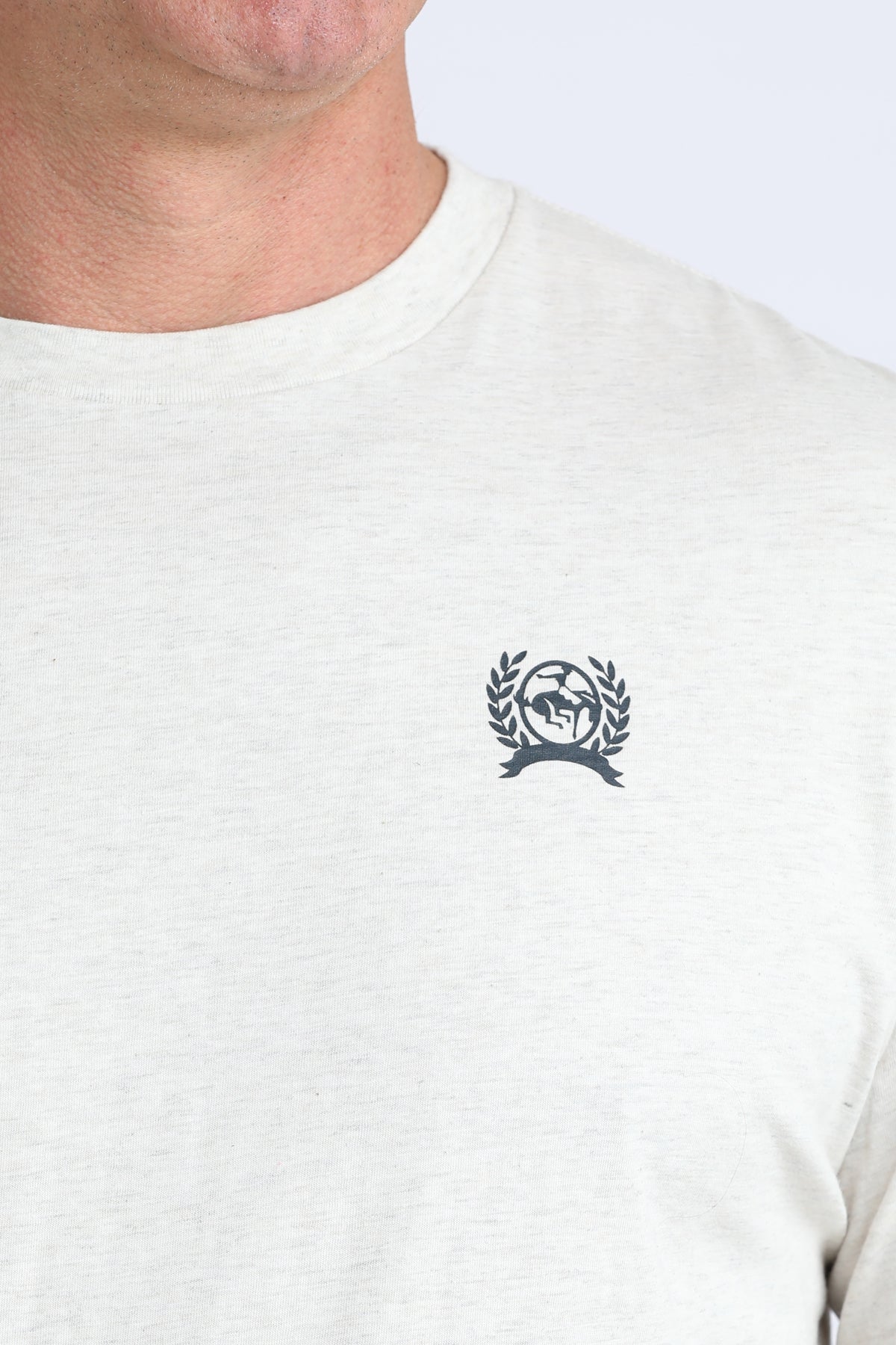 Cinch Men's Long Sleeve Graphic Regular Fit T-Shirt - Cream