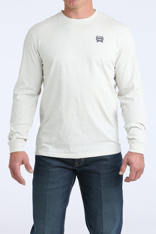 Cinch Men's Long Sleeve Graphic Regular Fit T-Shirt - Cream