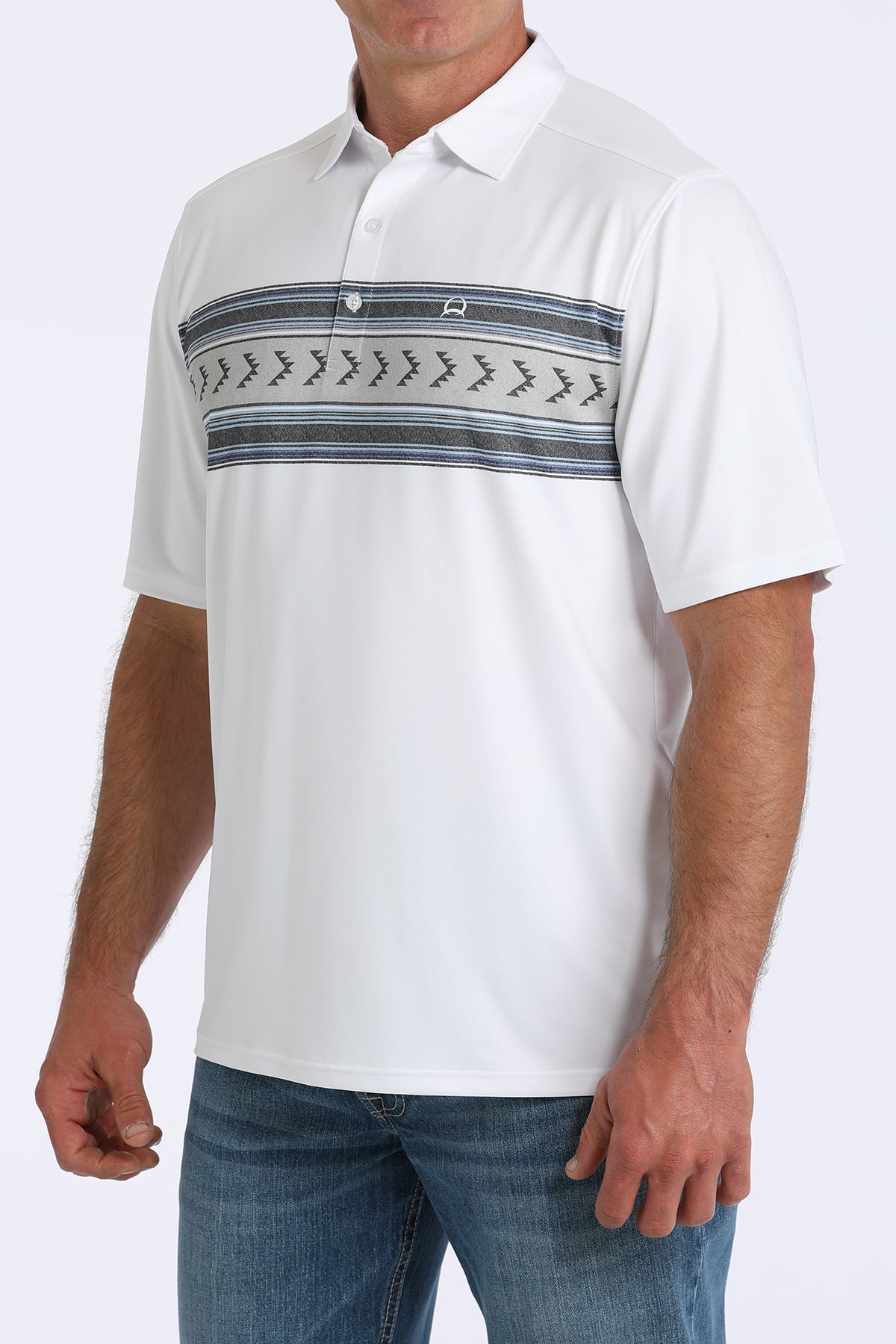 Cinch Men's Short Sleeve Arenaflex White Polo Shirt