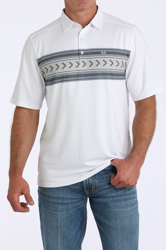 Cinch Men's Short Sleeve Arenaflex White Polo Shirt
