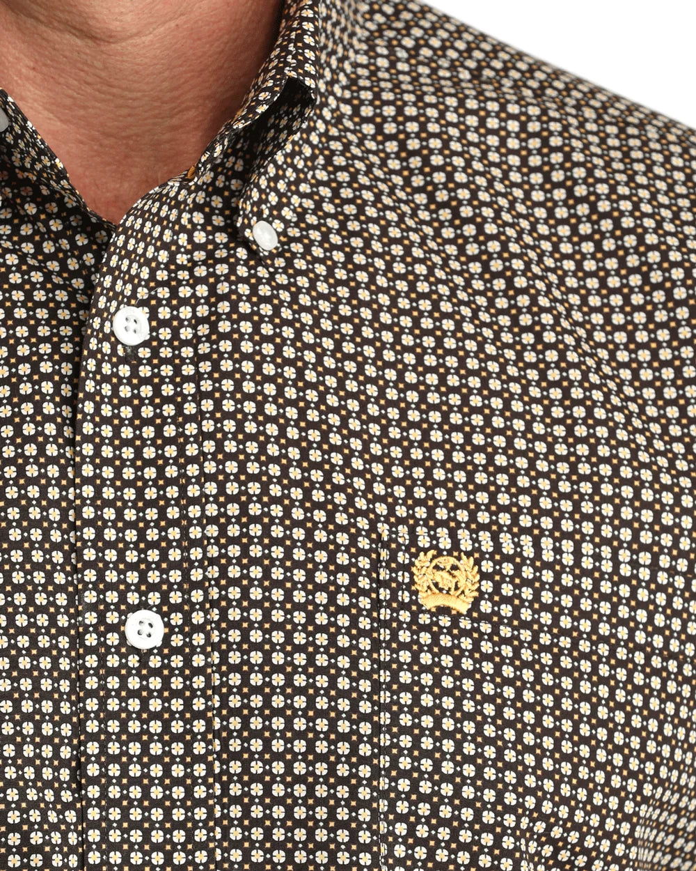 Cinch Men's Long Sleeve Brown Classic Fit Button-Down Western Shirt