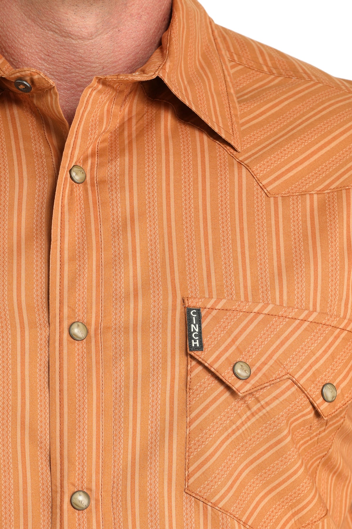 Cinch Men's Long Sleeve Modern Fit Brown Print Shirt