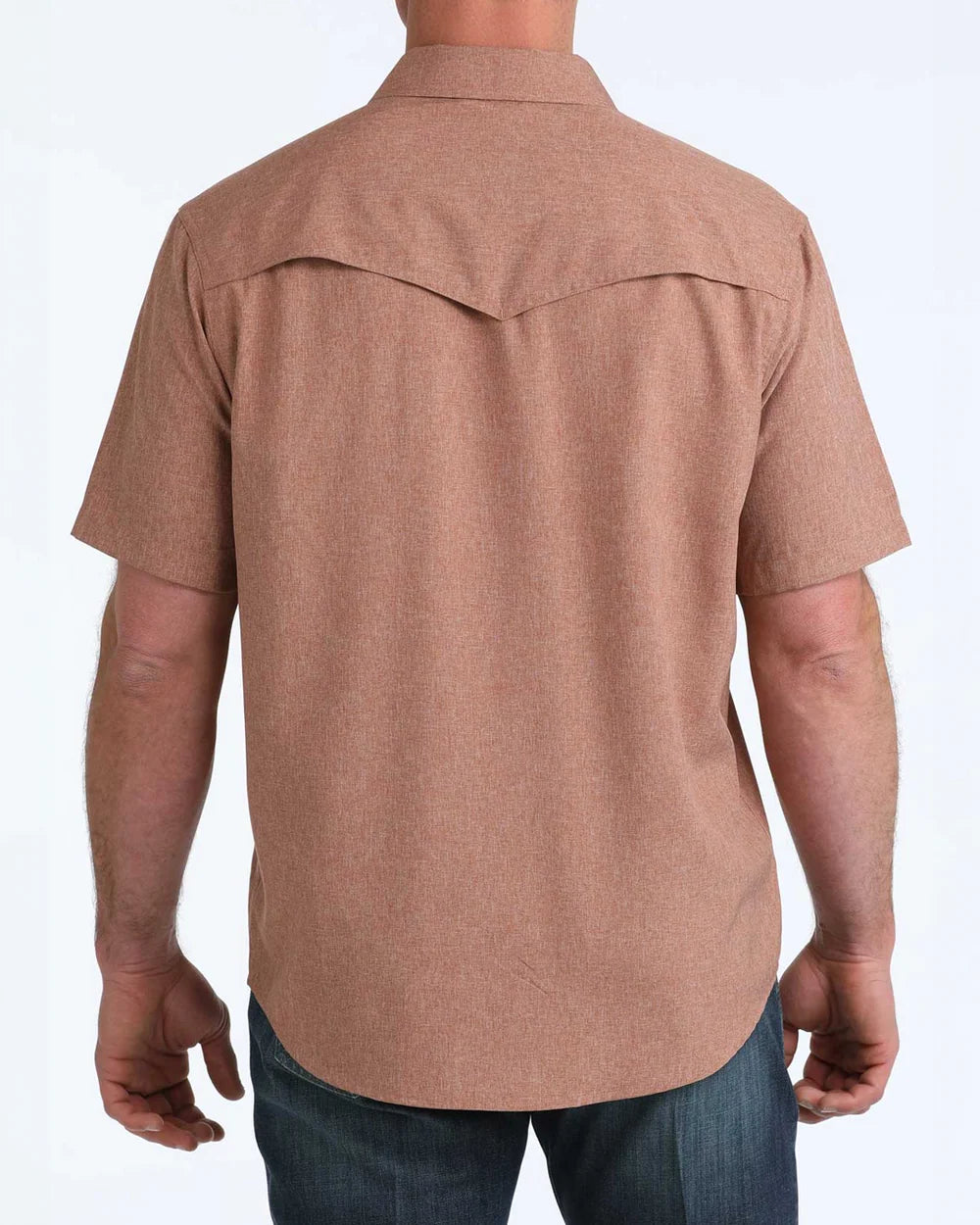 Cinch Men's Short Sleeve Men's Arenaflex Brown Camp Shirt