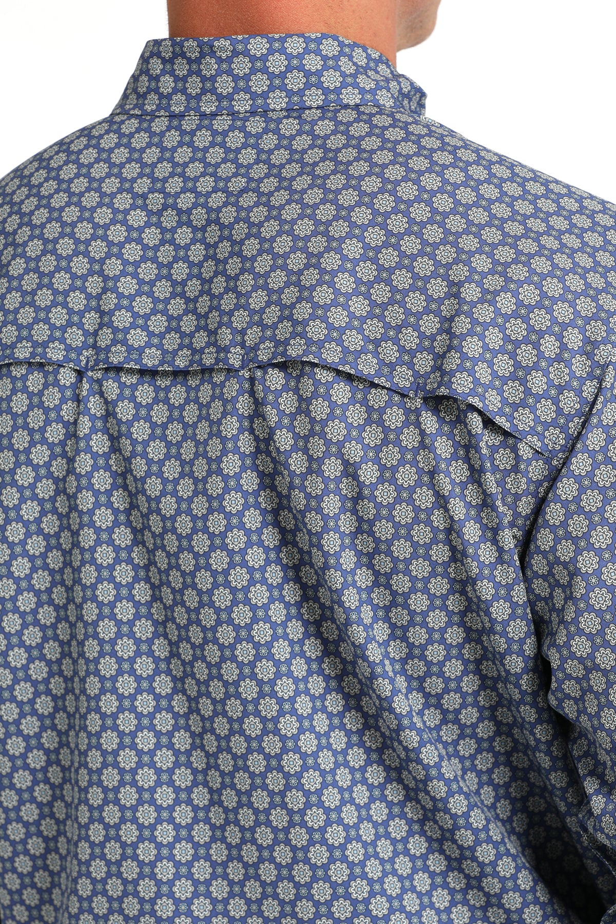 Cinch Men's Long Sleeve Blue Print Arenaflex Shirt