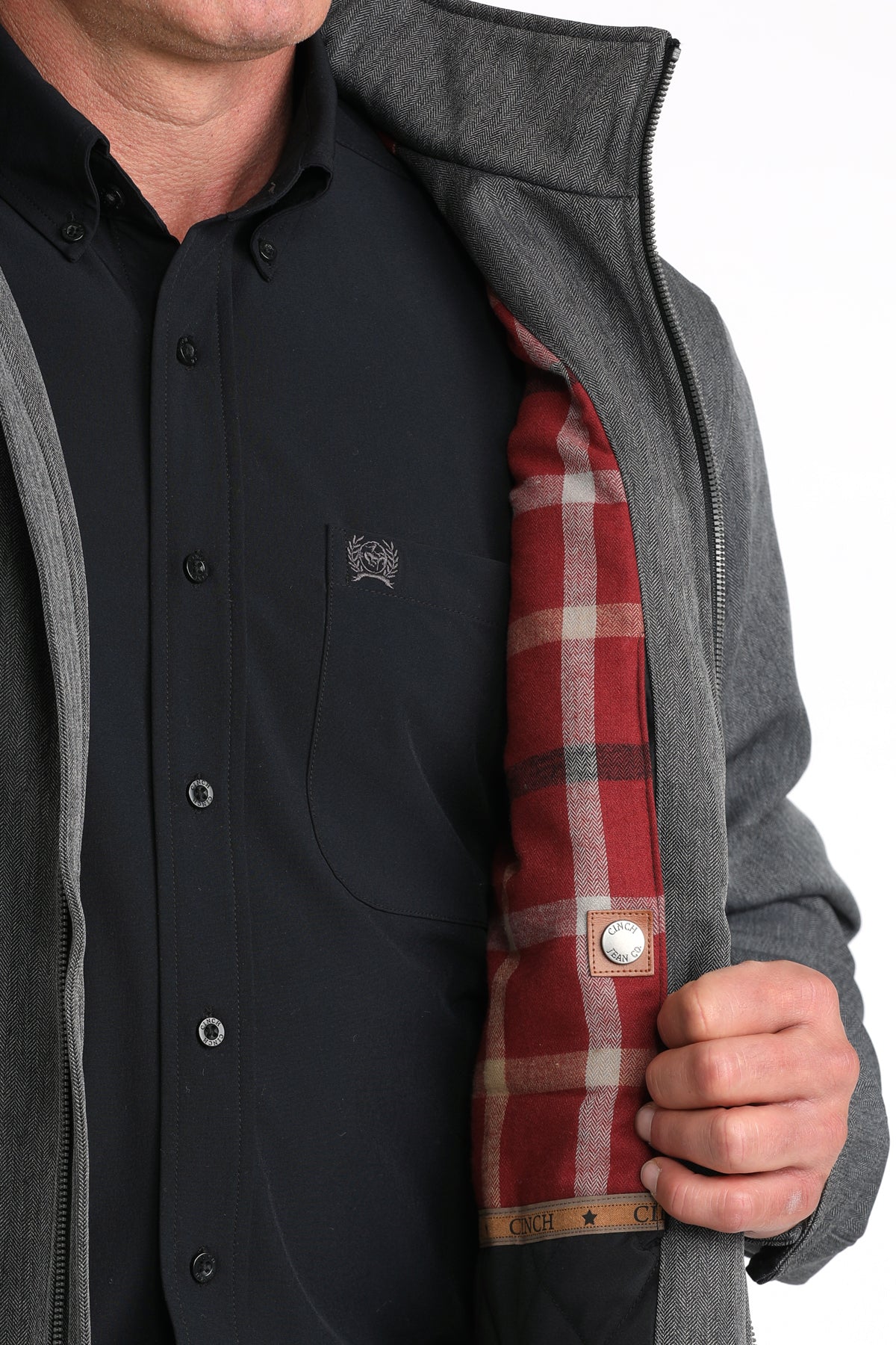 Cinch Men's Concealed Carry Bonded Charcoal Jacket