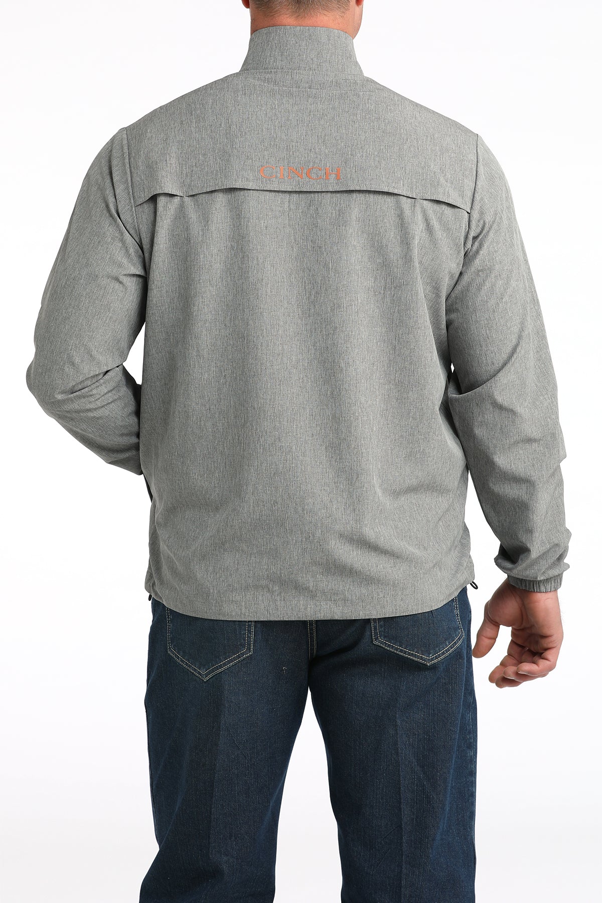 Cinch Men's 1/4 Zipper Grey Windbreaker