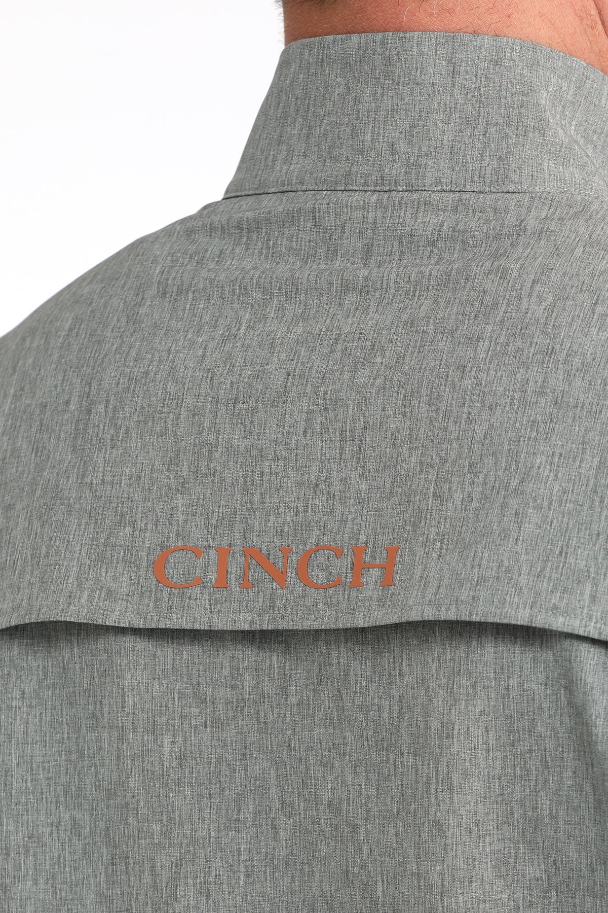 Cinch Men's 1/4 Zipper Grey Windbreaker