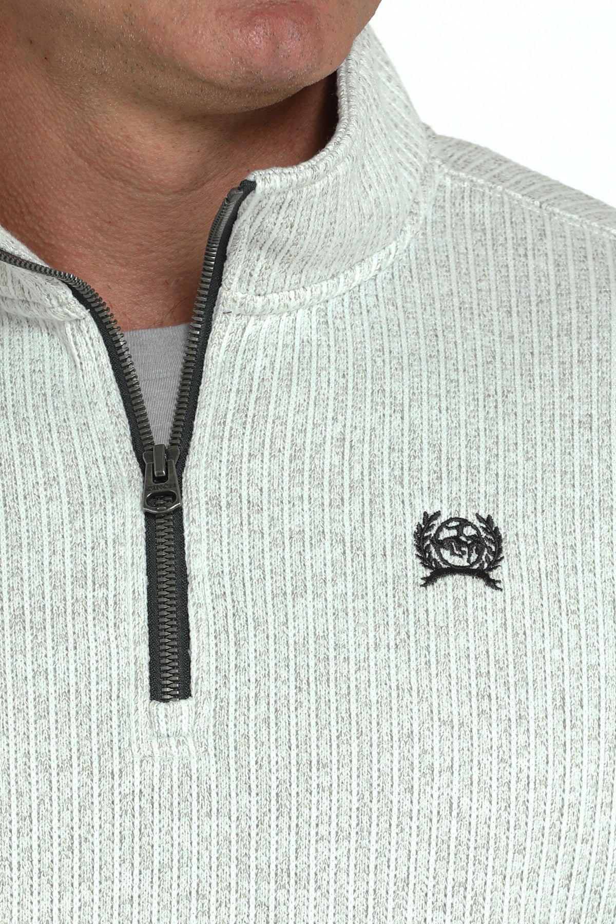 Cinch Men's 1/4 Zipper Grey Pullover