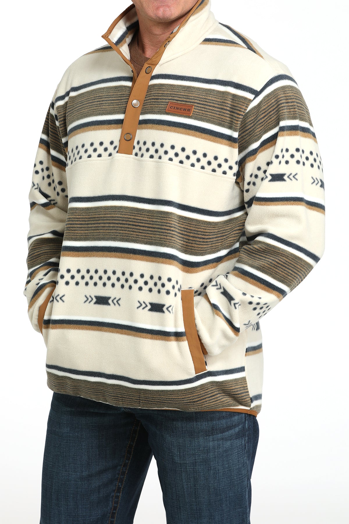 Cinch Men's Cream Polar Fleece