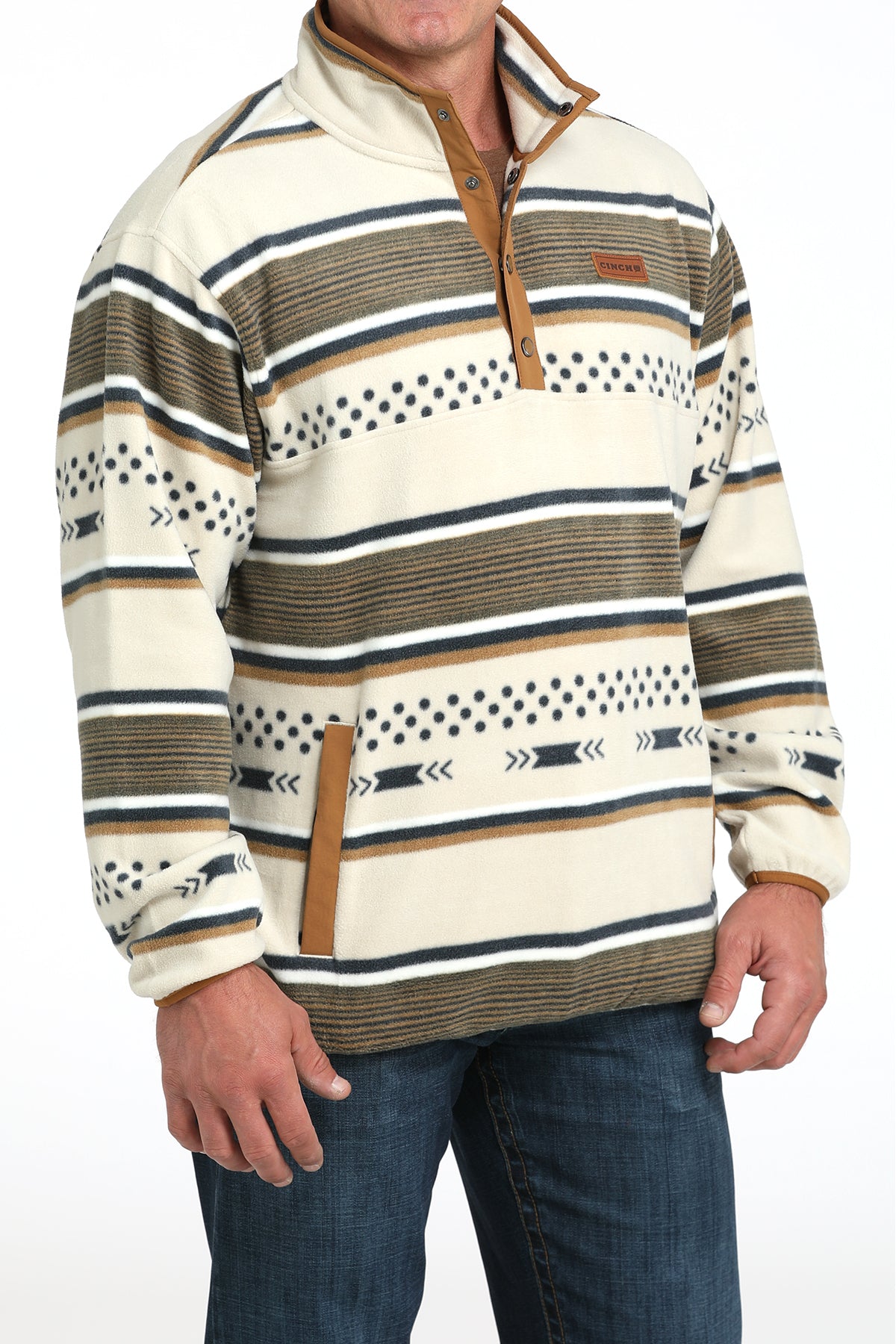 Cinch Men's Cream Polar Fleece