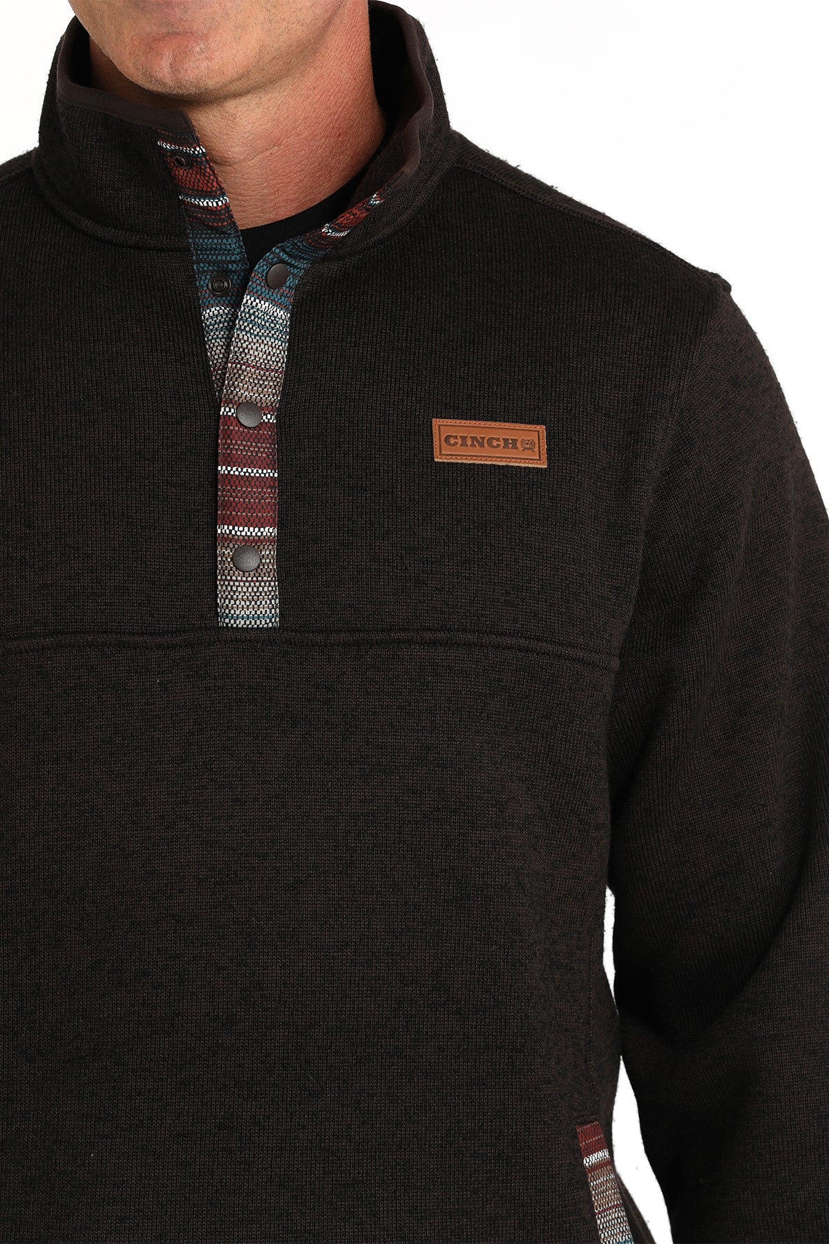 Cinch Men's Brown Pullover Sweater