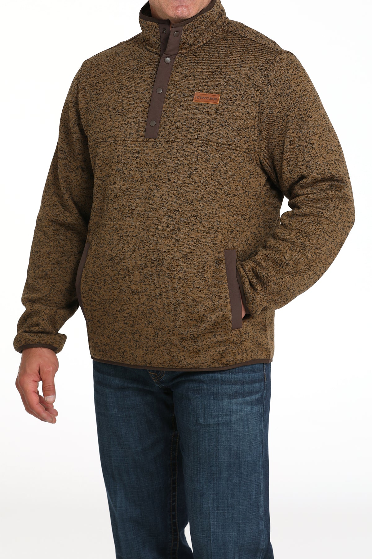 Cinch Men's Khaki Pullover Sweater