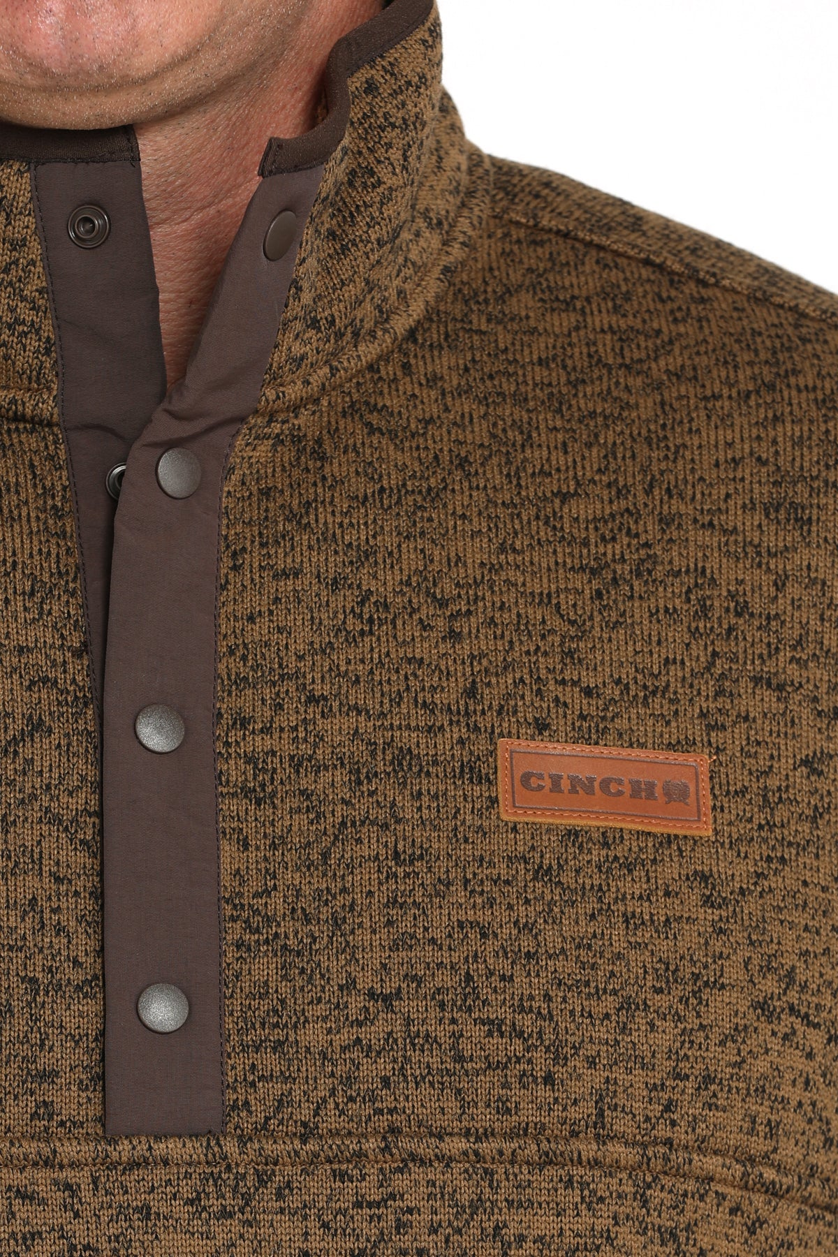 Cinch Men's Khaki Pullover Sweater
