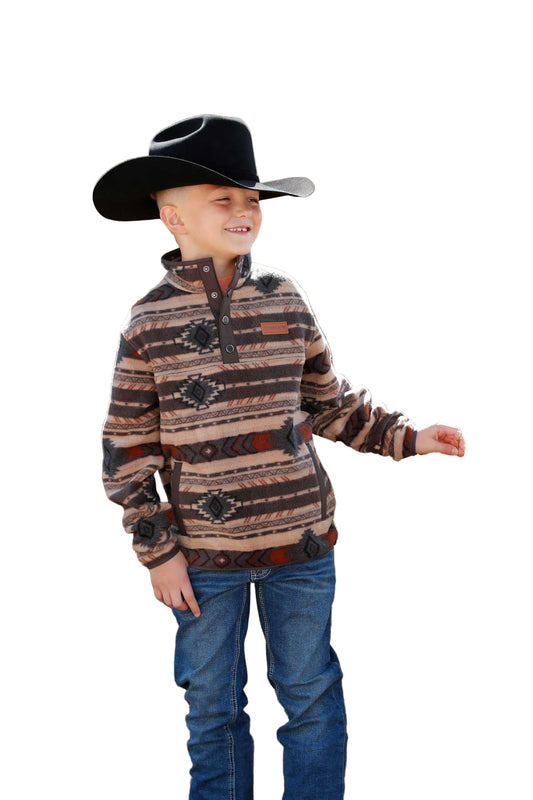 Cinch Boy's Brown Polar Fleece