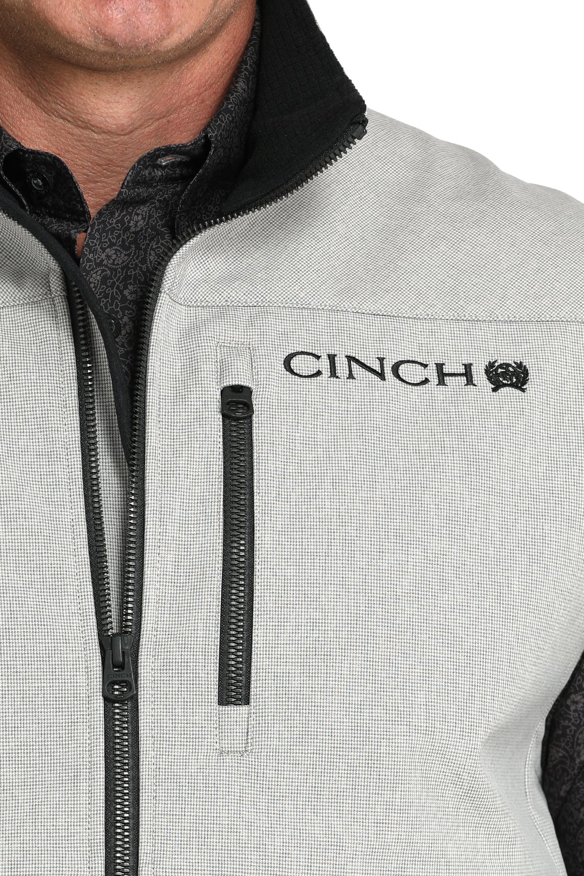 Cinch Men's Gray Bonded Vest with Storm Defense Technology