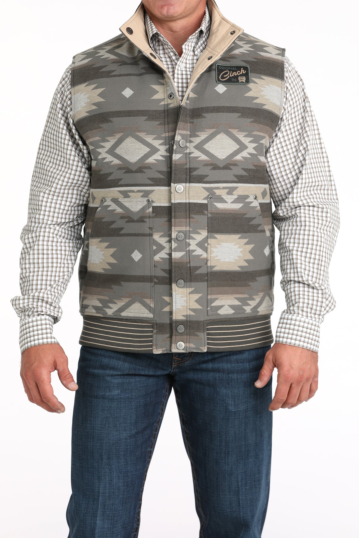 Cinch Men's Olive Reversable Water Resistant Vest