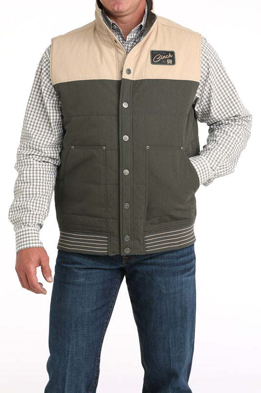 Cinch Men's Olive Reversable Water Resistant Vest