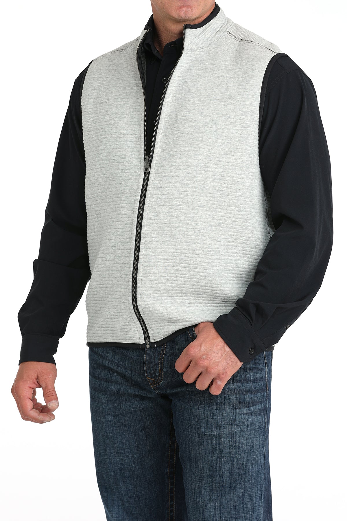 Cinch Men's Reversable Vest in Black/Gray