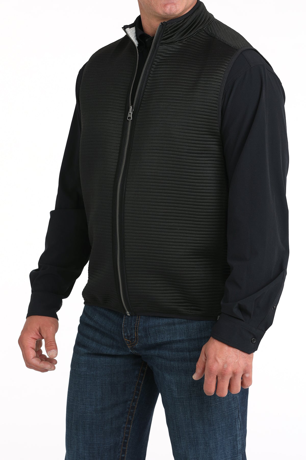 Cinch Men's Reversable Vest in Black/Gray