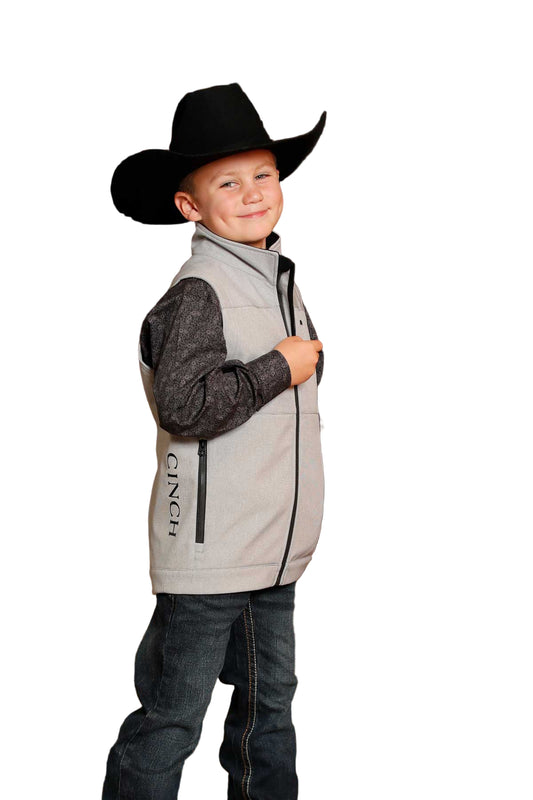 Cinch Boy's Bonded Gray Vest