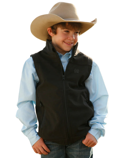 Cinch Boy's Vest - Black Bonded Vest