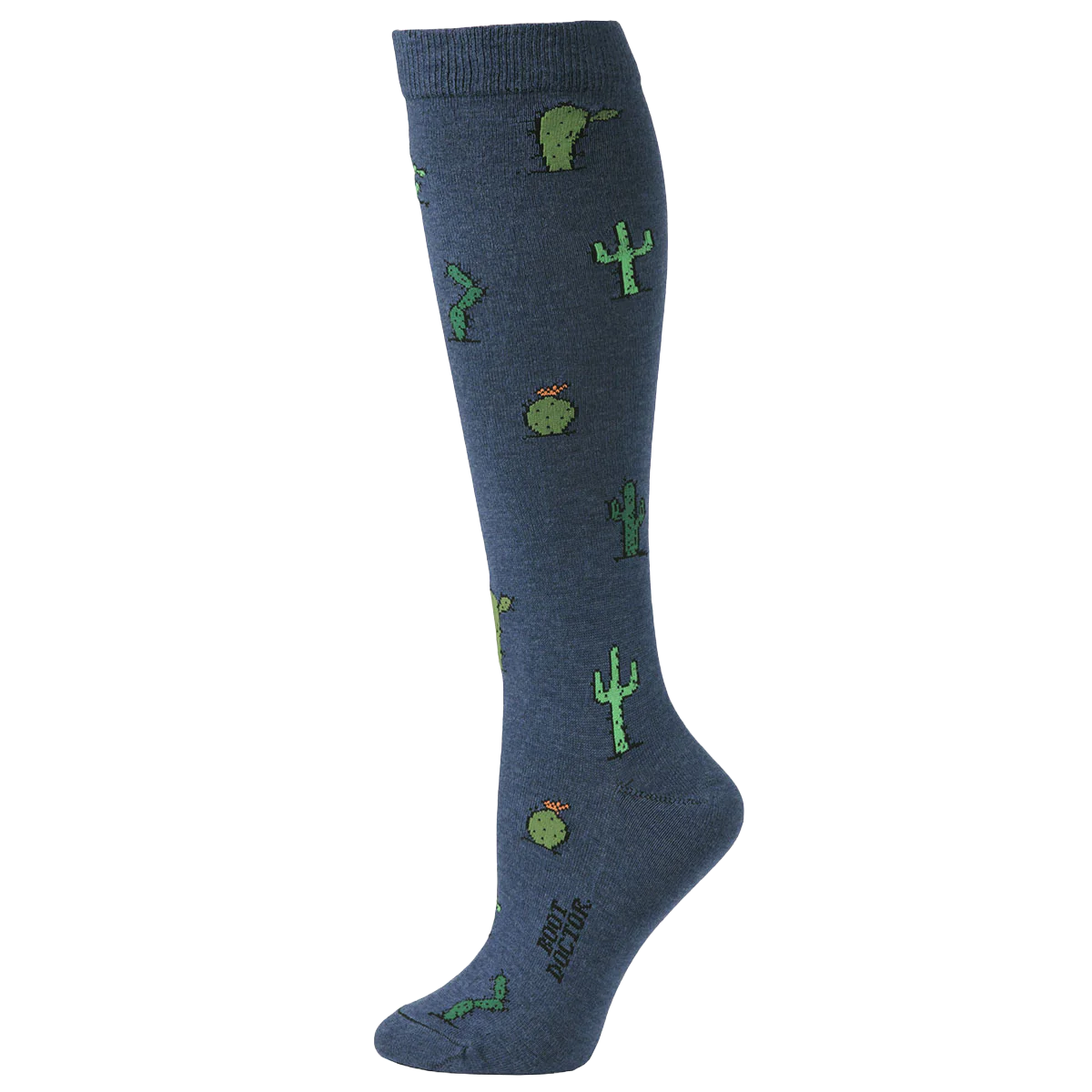 Boot Doctor Ladies Cactus Pattern Navy Tall Socks