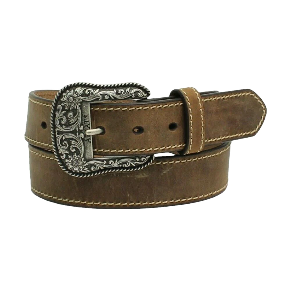 Ariat Ladies Accent Distressed Brown Leather Belt