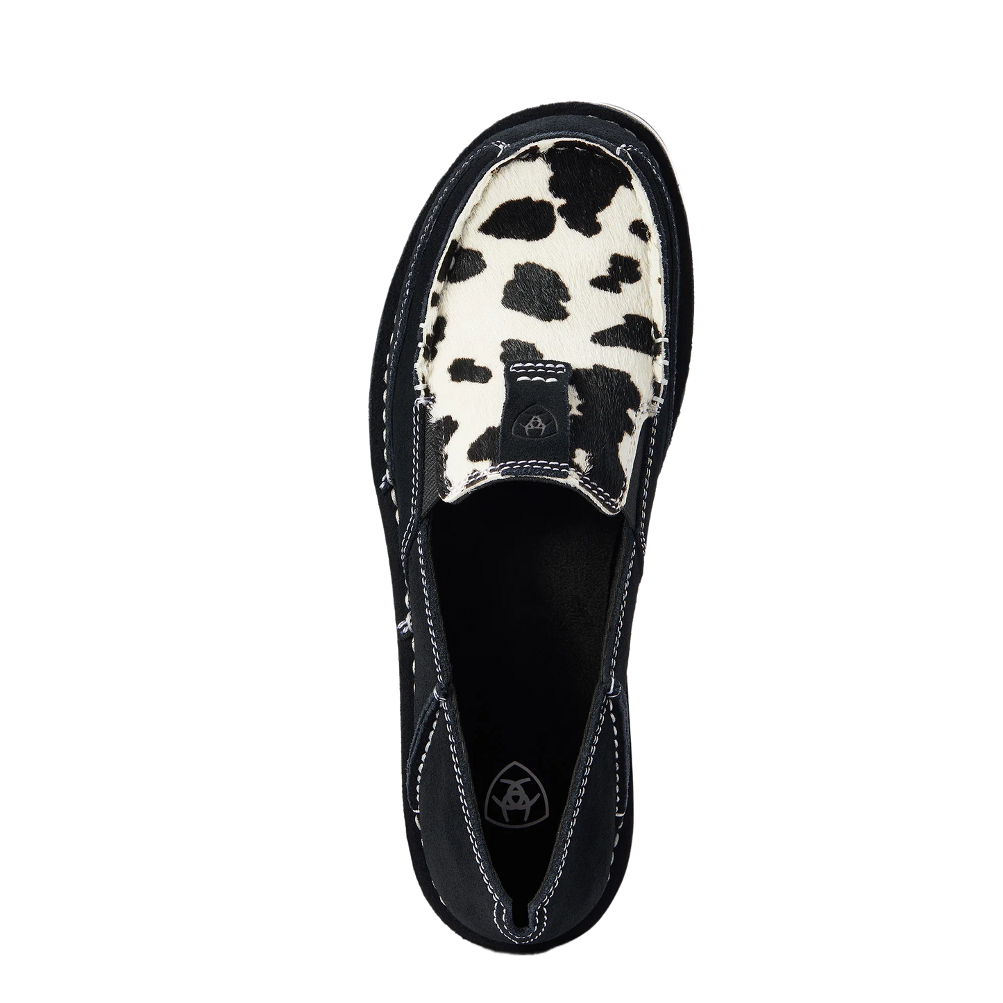 Ariat Women's Cruiser Suede Black & White Hair On Shoes